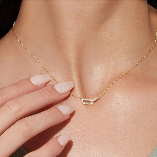 Double Circle Pendant Necklace